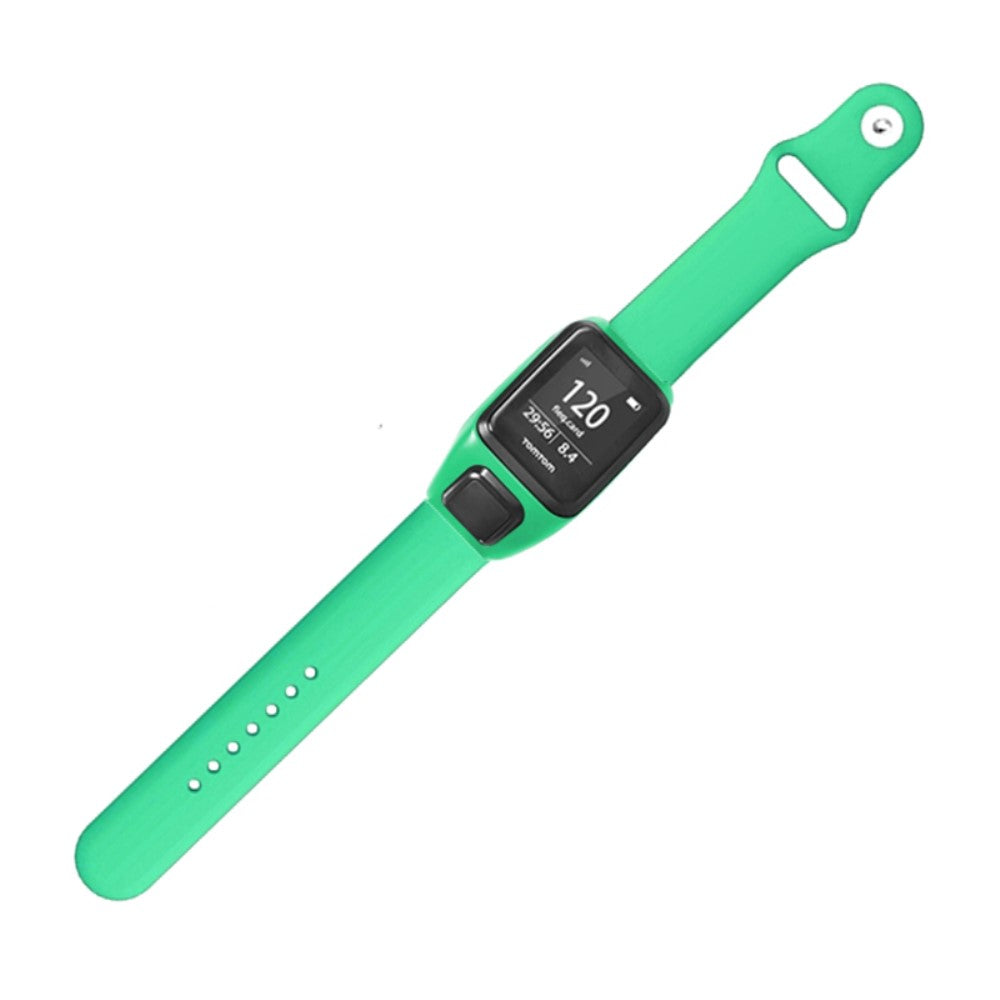 TomTom Runner 3 / Adventurer Sport Bands Silicone Watch Strap with Case - Mint Green#serie_3