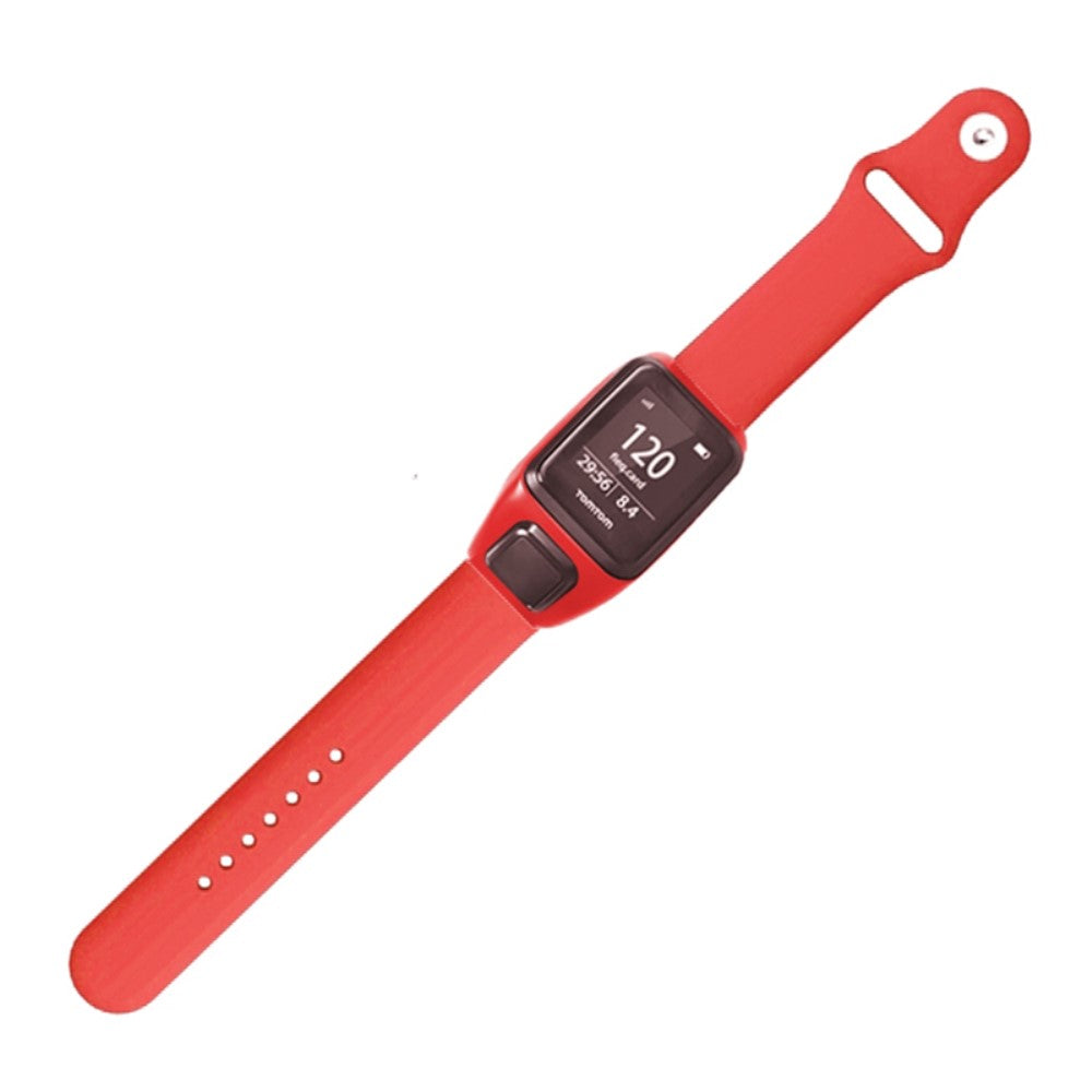 TomTom Runner 3 / Adventurer Sport Bands Silicone Watch Strap with Case - Red#serie_7