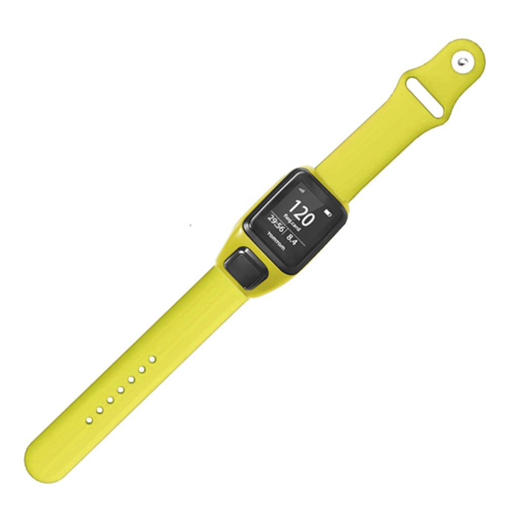 TomTom Runner 3 / Adventurer Sport Bands Silicone Watch Strap with Case - Yellow#serie_8