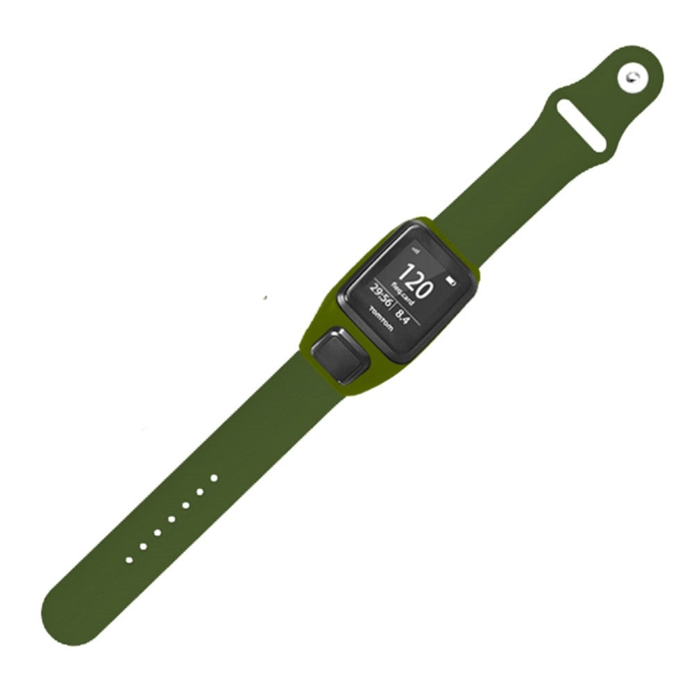 TomTom Runner 3 / Adventurer Sport Bands Silicone Watch Strap with Case - Army Green#serie_9