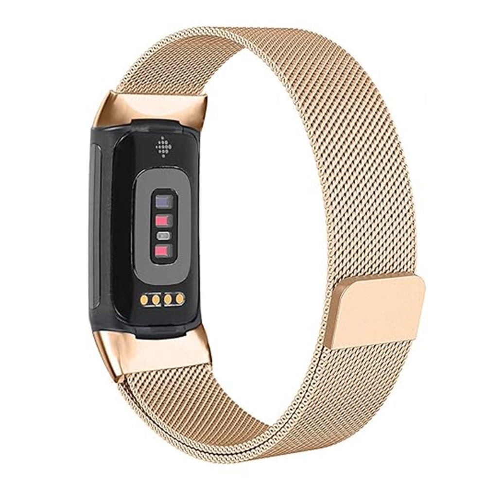Godt Metal Universal Rem passer til Fitbit Charge 5 / Fitbit Charge 6 - Guld#serie_3