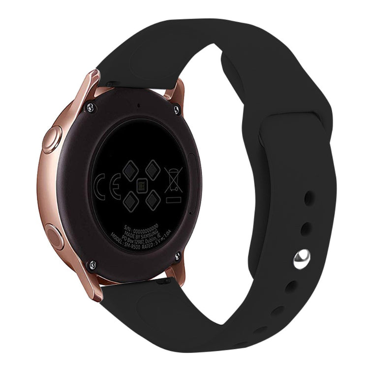 Super Kønt Silikone Universal Rem passer til Smartwatch - Sort#serie_6