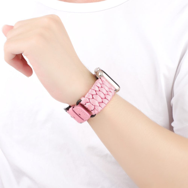 Mega Elegant Ægte Læder Universal Rem passer til Apple Smartwatch - Pink#serie_7