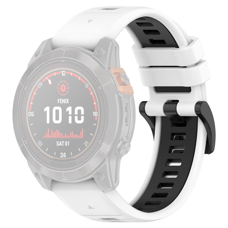 Super Pænt Silikone Universal Rem passer til Garmin Smartwatch - Hvid#serie_3