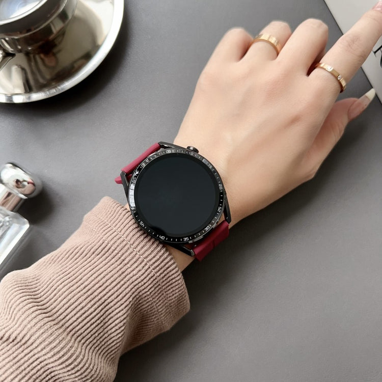 Super Cool Silikone Universal Rem passer til Smartwatch - Sølv#serie_18