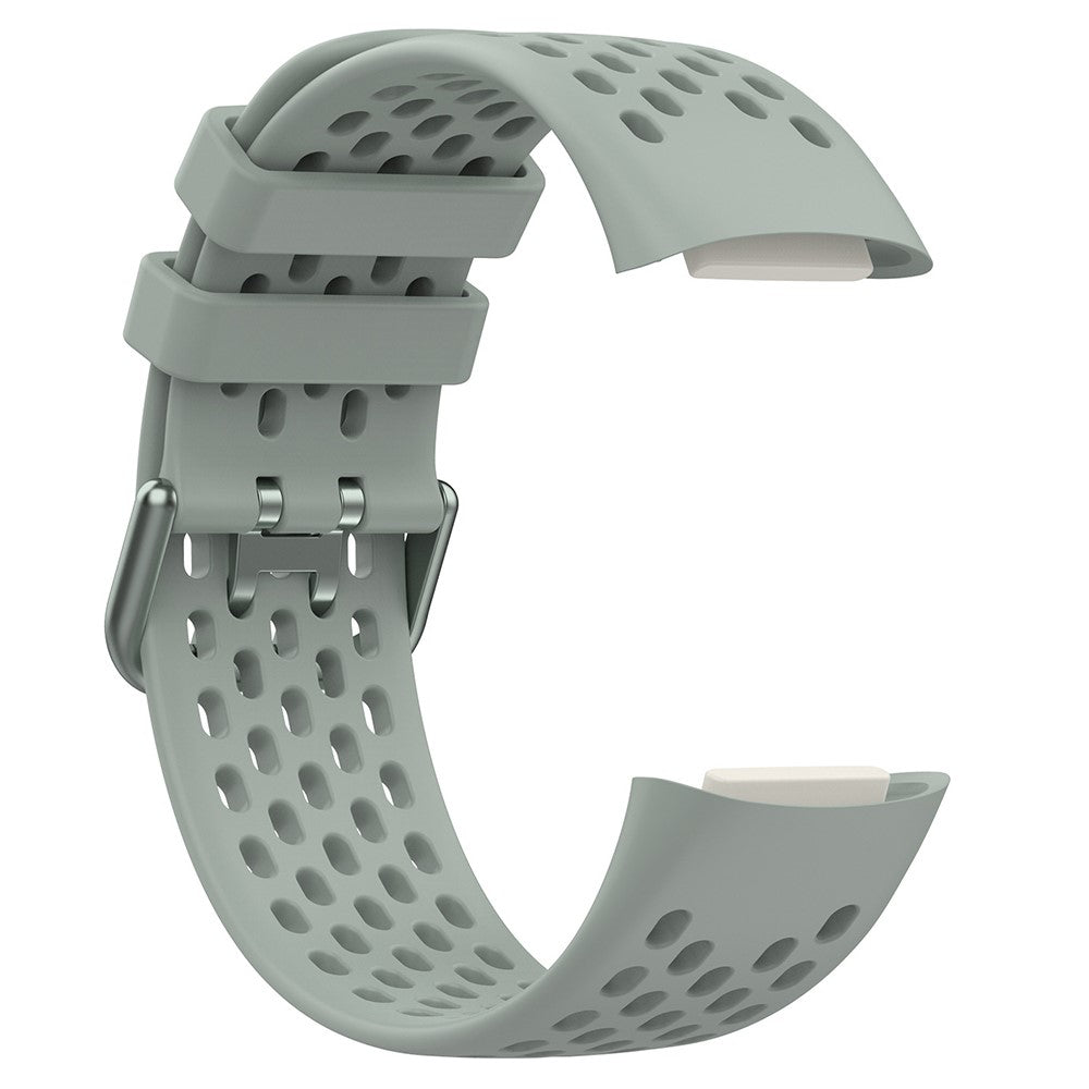 Silikone Universal Rem passer til Fitbit Charge 5 / Fitbit Charge 6 - Sølv#serie_4
