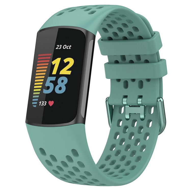 Silikone Universal Rem passer til Fitbit Charge 5 / Fitbit Charge 6 - Grøn#serie_10