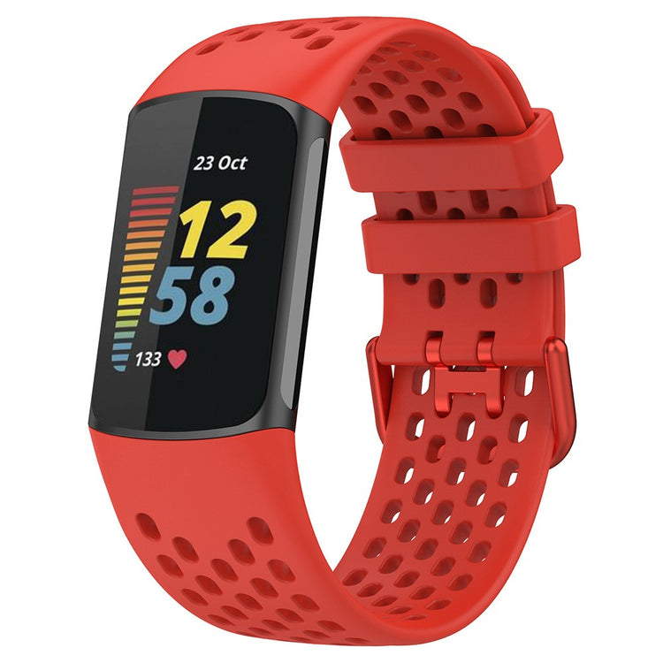 Silikone Universal Rem passer til Fitbit Charge 5 / Fitbit Charge 6 - Rød#serie_11