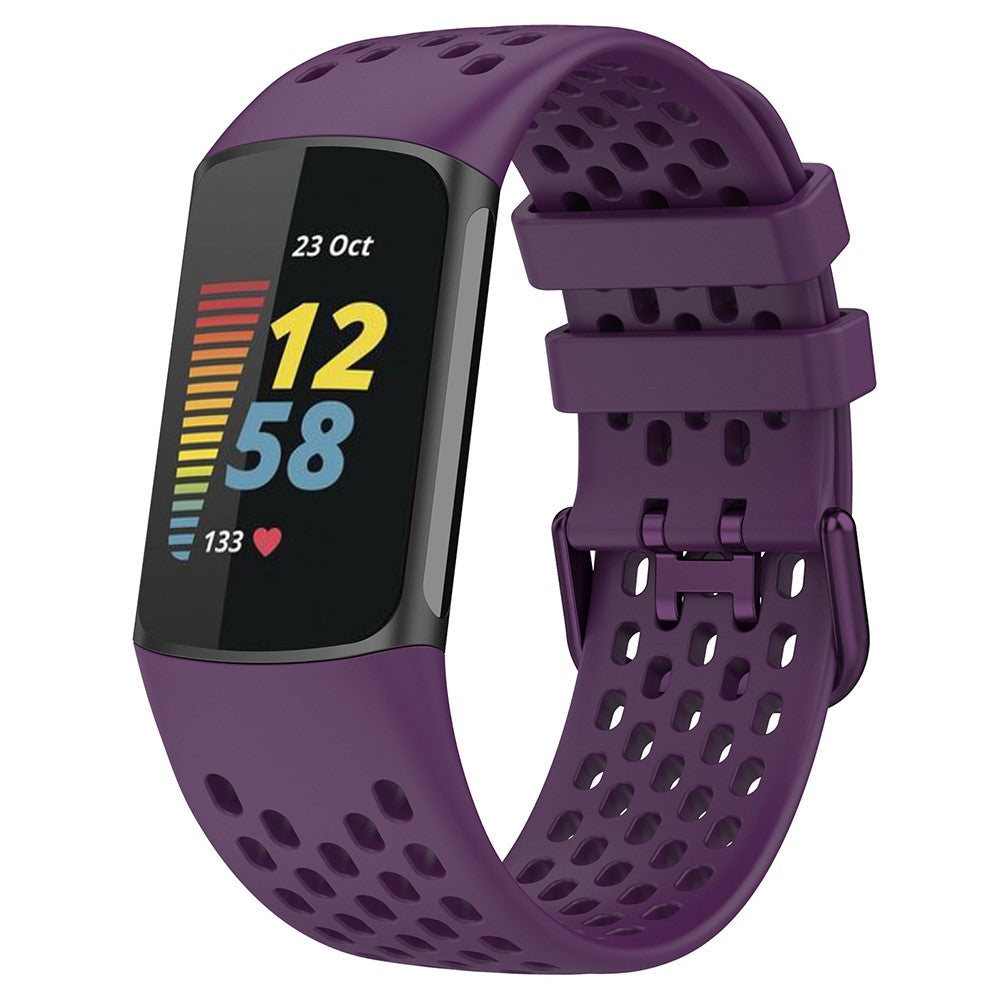 Silikone Universal Rem passer til Fitbit Charge 5 / Fitbit Charge 6 - Lilla#serie_12