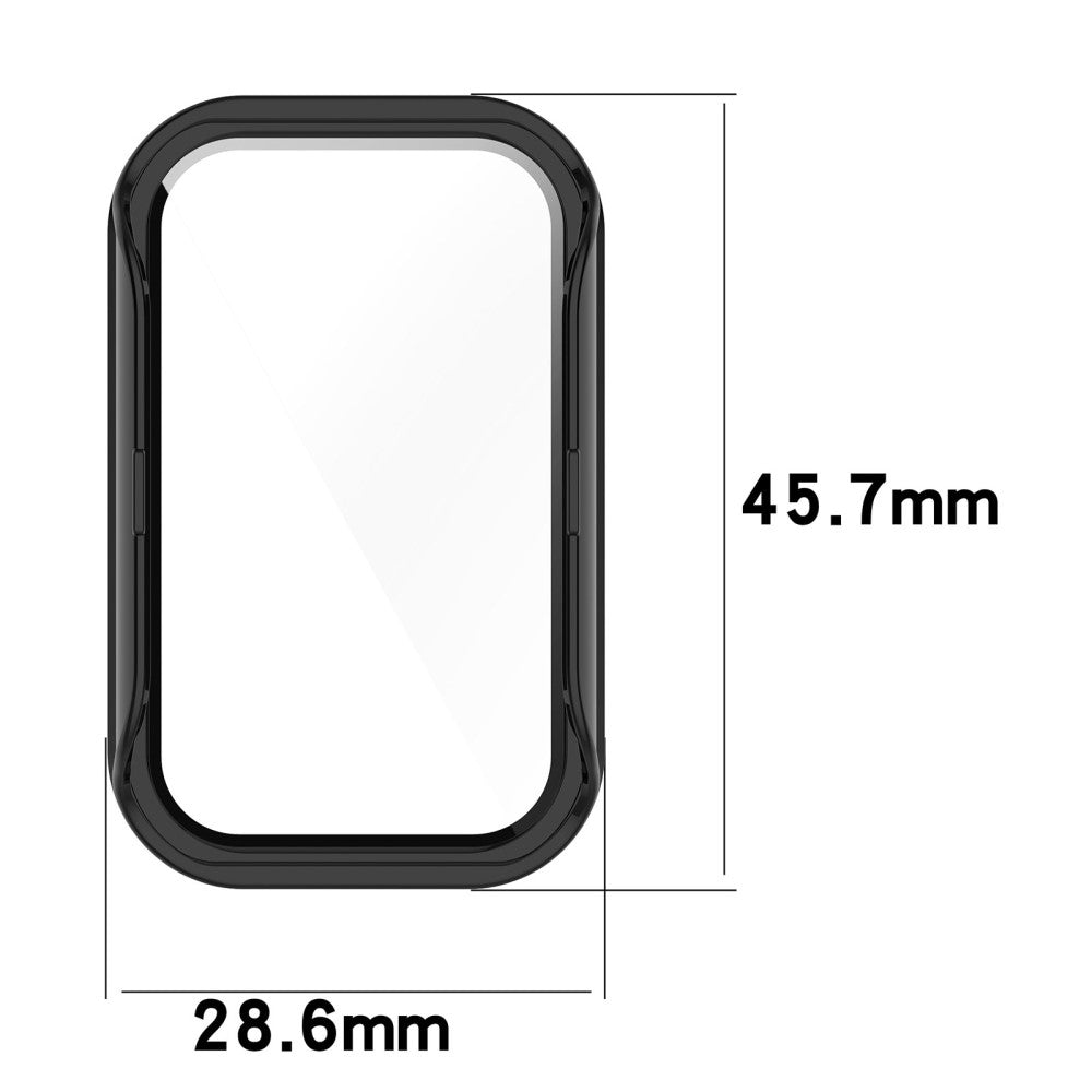 Xiaomi Smart Band 8 Active / Redmi Smart Band 2 Watch Case Bump Resistant Frame with Tempered Glass Screen Film - Transparent#serie_4