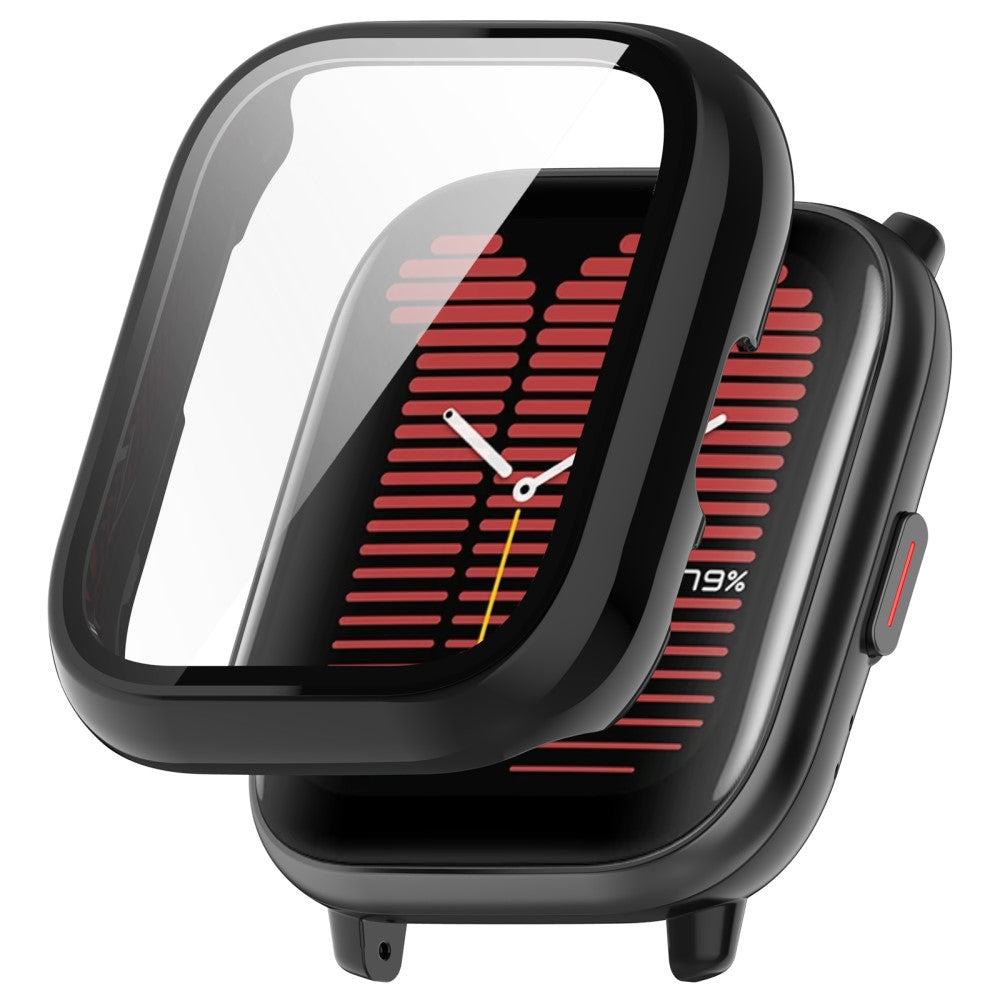 Huami Amazfit Active (A2211) Case with Tempered Glass Film Full Protective Hard Watch Cover - Black#serie_1