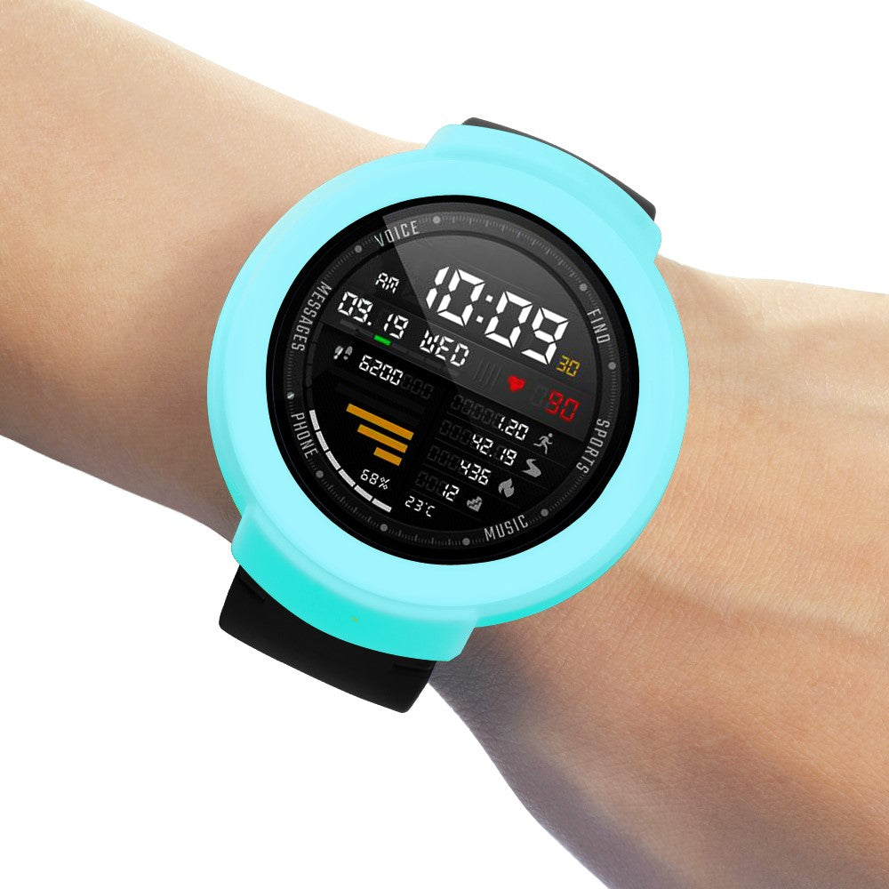 Huami Amazfit Verge / Verge Lite Silicone Bumper Frame Hollowed Protective Cover - Sky Blue#serie_8