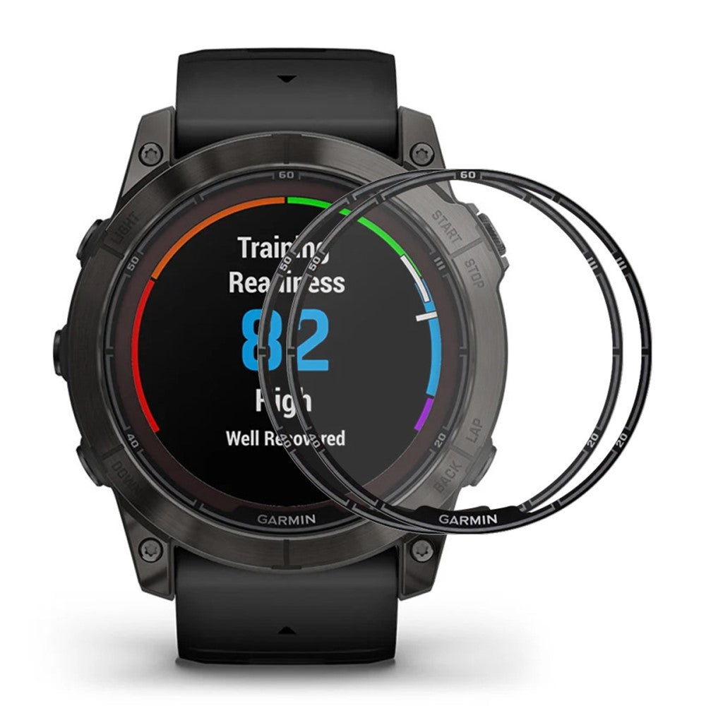 5stk Silikone 3D Kurvet Skรฆrmbeskytter passer til Garmin Fenix 7X Pro - Gennemsigtig#serie_411