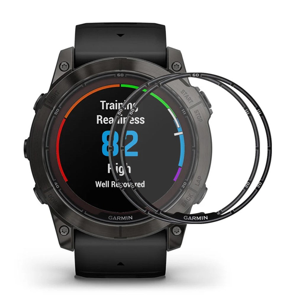 5stk Silikone 3D Kurvet Skรฆrmbeskytter passer til Garmin Fenix 7X Pro - Gennemsigtig#serie_415