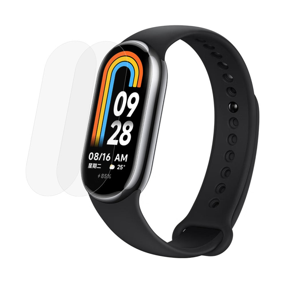 2stk Silikone HD Skรฆrmbeskytter passer til Xiaomi Smart Band 8 - Gennemsigtig#serie_503