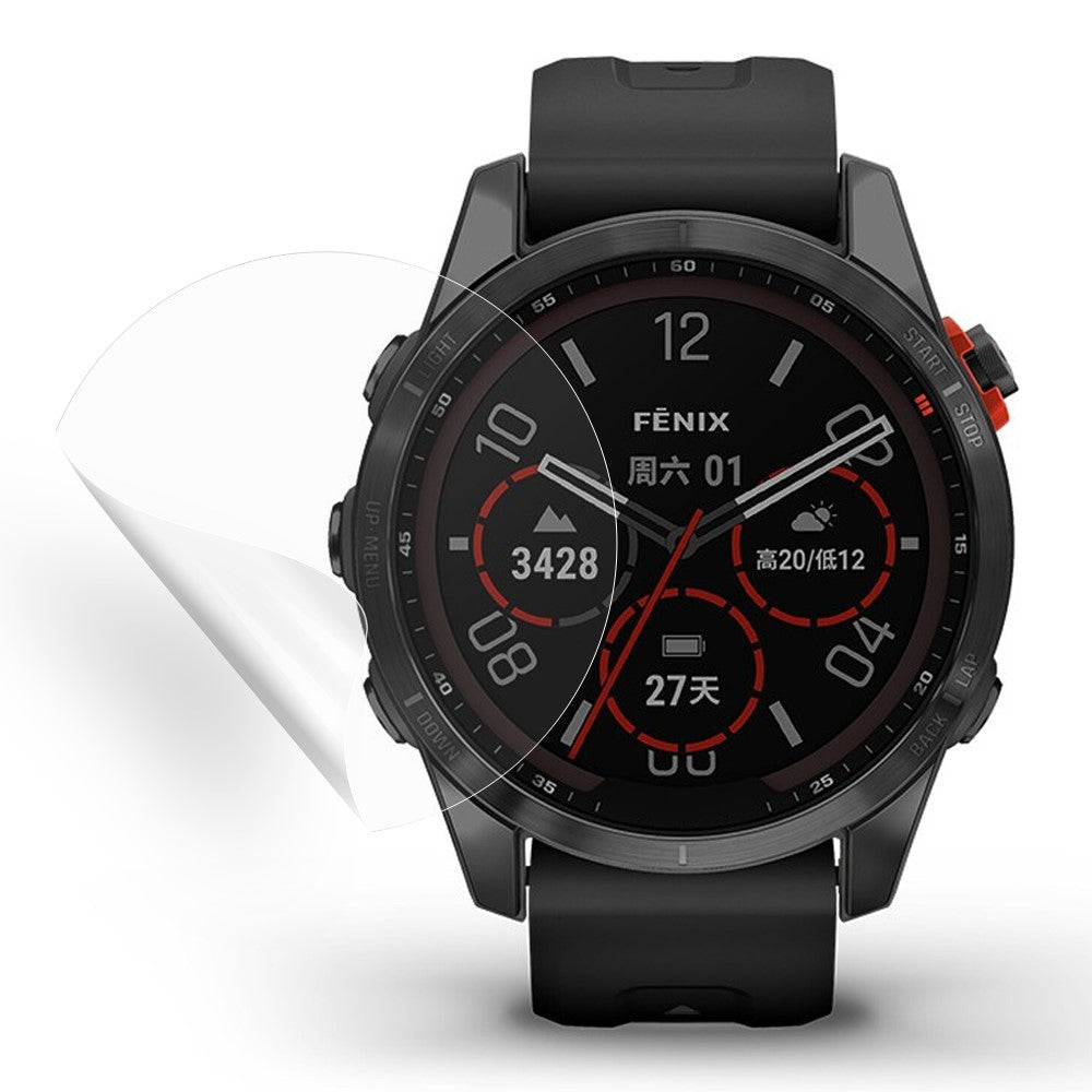 Silikone Skรฆrmbeskytter passer til Garmin Fenix 7S - Gennemsigtig#serie_335