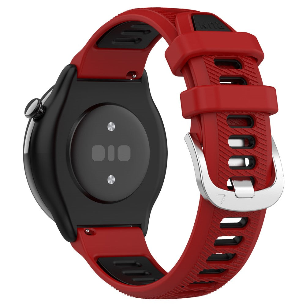 18mm Universal dual color cross strip silicone strap - Red / Black#serie_6