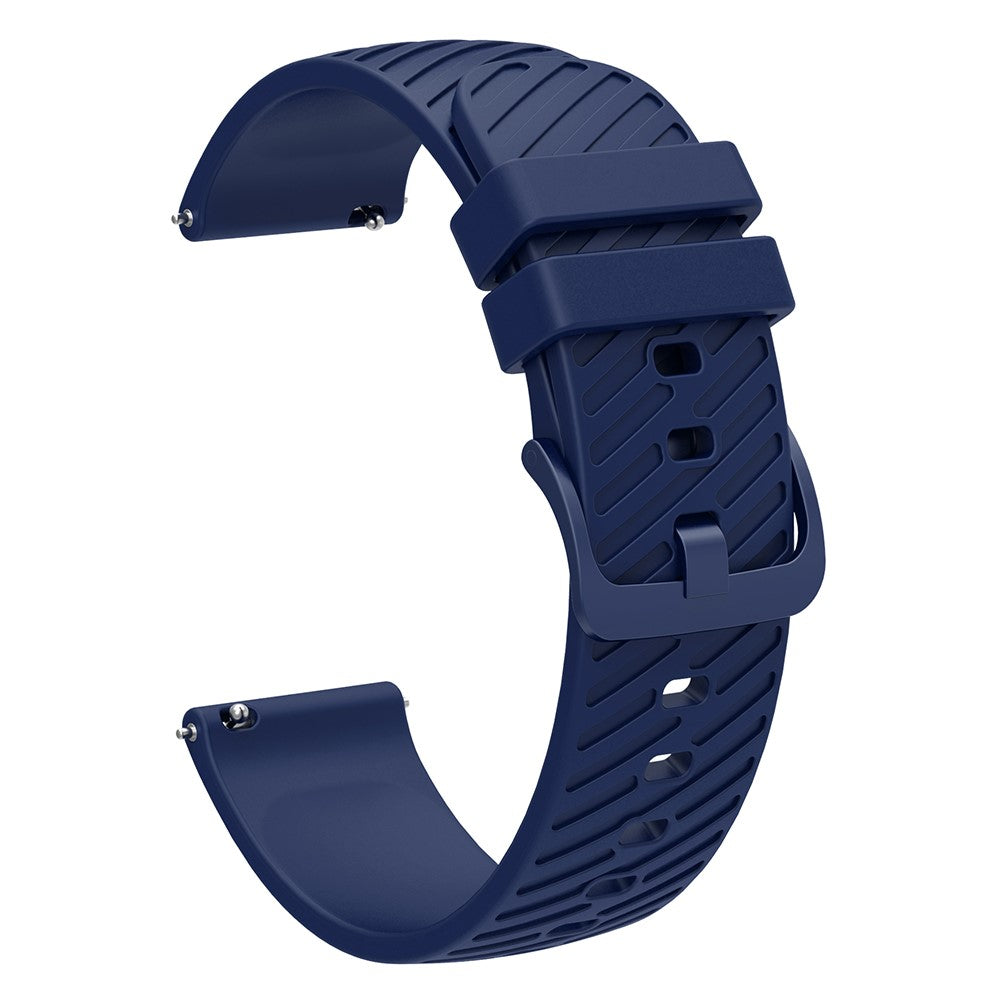 22mm Universal texture pattern silicone strap - Midnight Blue#serie_10
