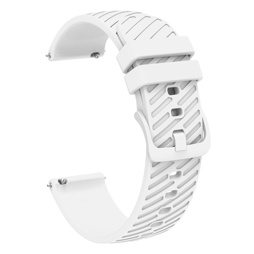 20mm Universal texture pattern silicone strap - White#serie_8