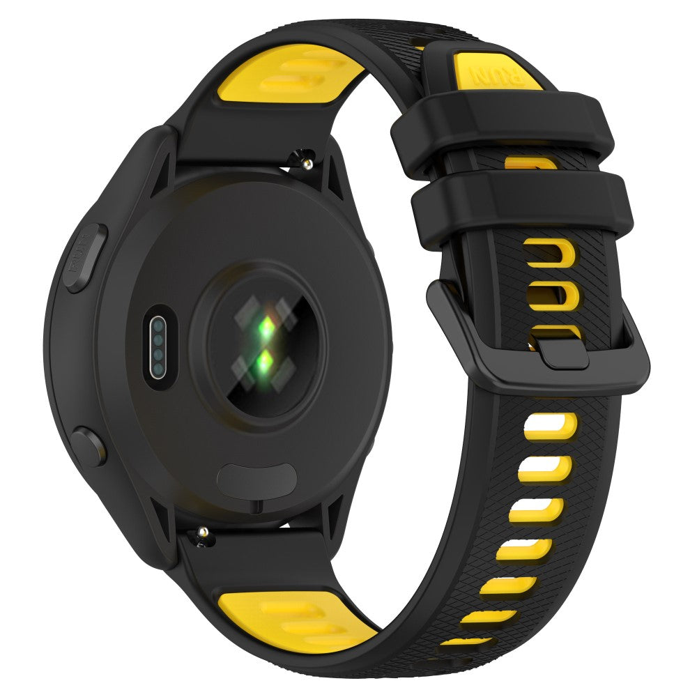 20mm Universal dual color silicone strap - Black / Yellow#serie_6