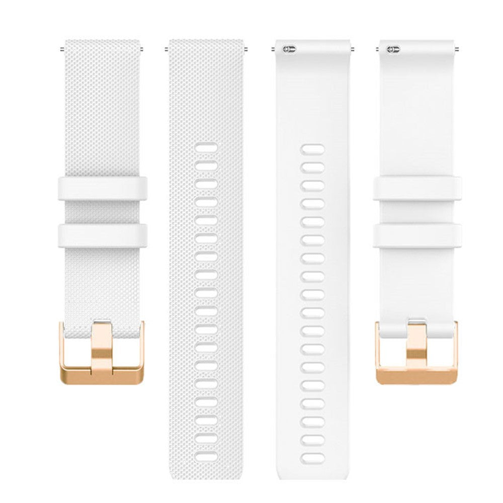 Rigtigt Slidstærk Silikone Universal Rem passer til Smartwatch - Hvid#serie_2