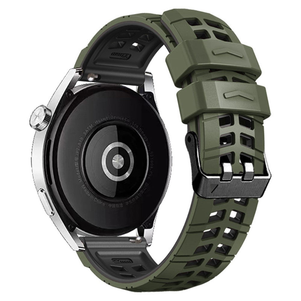 22mm Universal silicone textured strap - Army Green / Black#serie_3