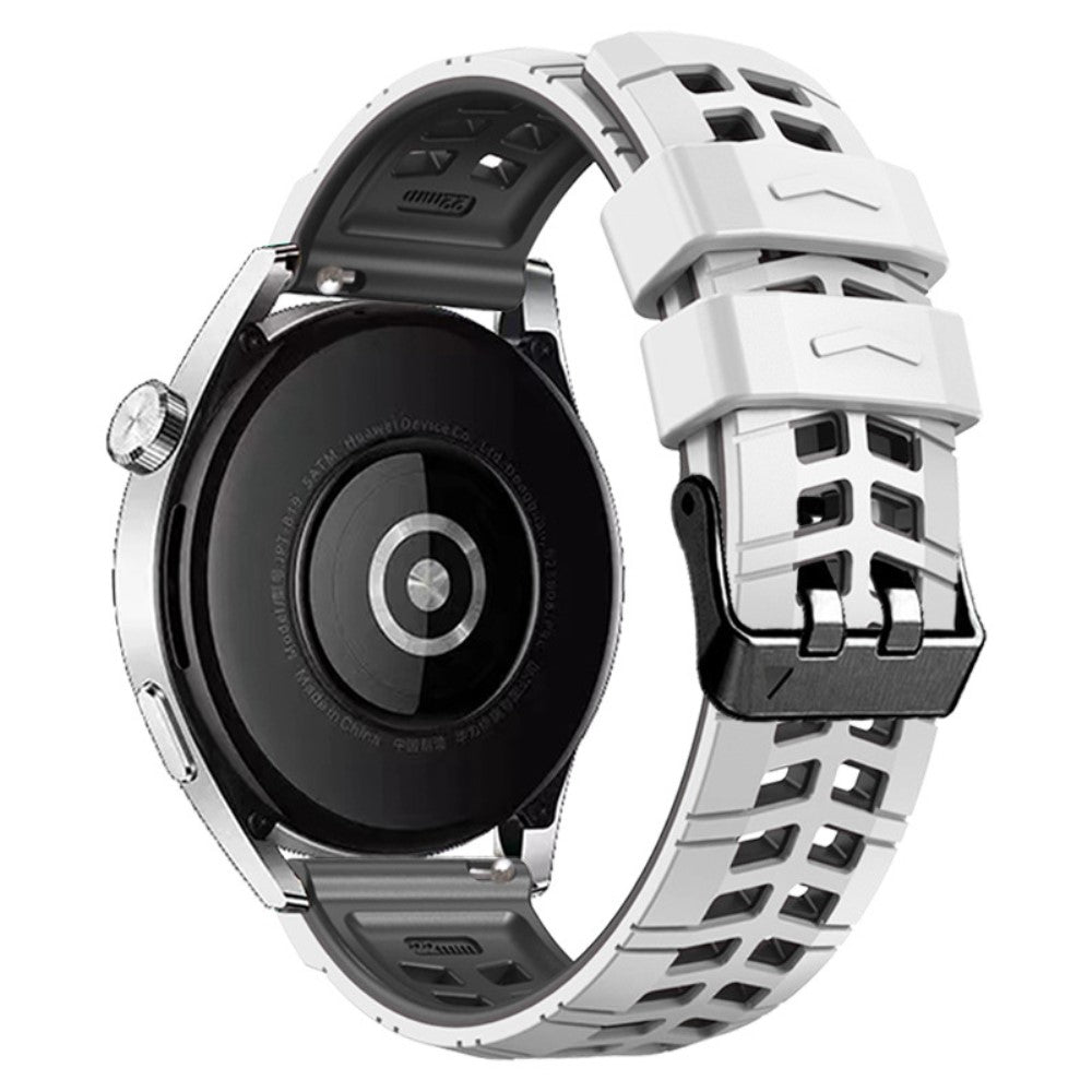 22mm Universal silicone textured strap - White / Black#serie_9