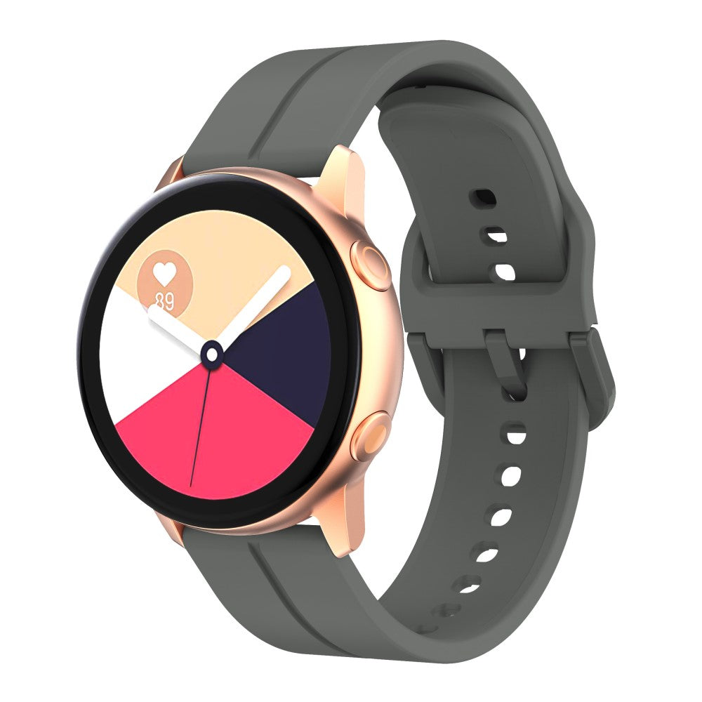 Solid Silikone Universal Rem passer til Smartwatch - Sølv#serie_10