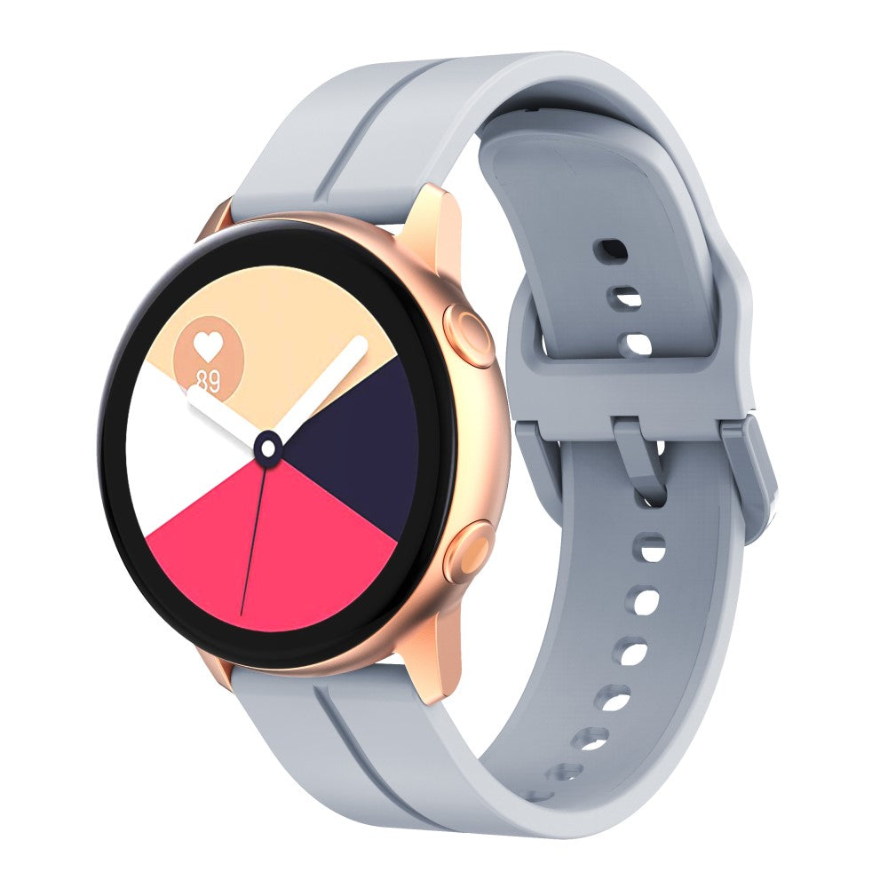 Solid Silikone Universal Rem passer til Smartwatch - Sølv#serie_11