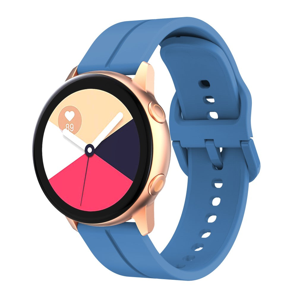 Solid Silikone Universal Rem passer til Smartwatch - Blå#serie_13