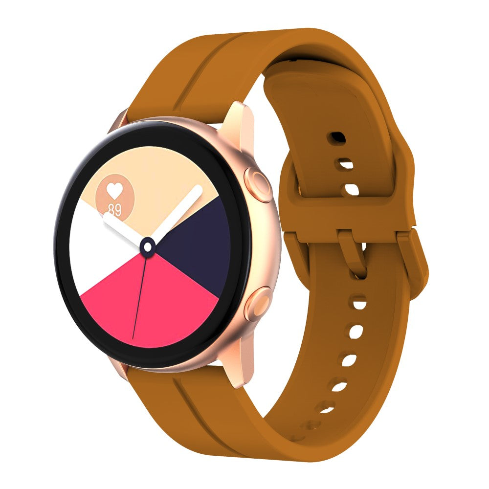 Solid Silikone Universal Rem passer til Smartwatch - Gul#serie_14