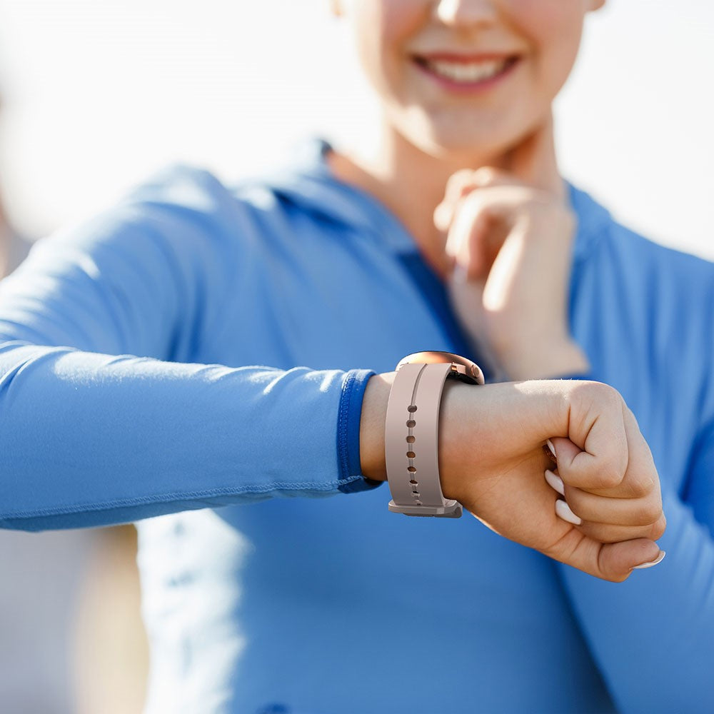 Solid Silikone Universal Rem passer til Smartwatch - Pink#serie_4