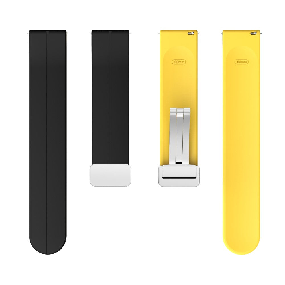 Rigtigt Fint Silikone Universal Rem passer til Smartwatch - Gul#serie_4