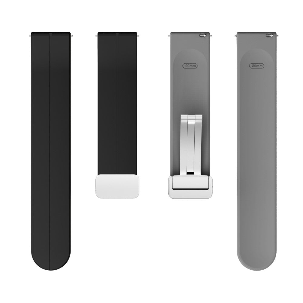 Rigtigt Fint Silikone Universal Rem passer til Smartwatch - Sølv#serie_5