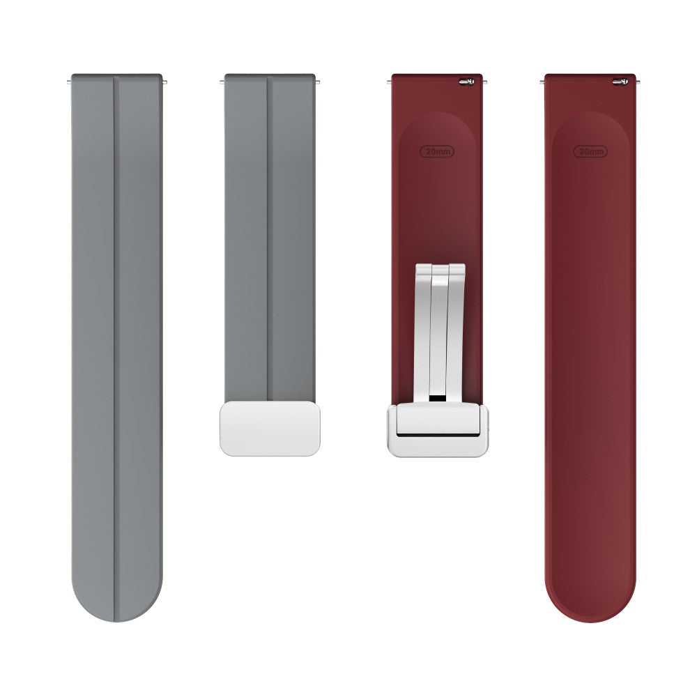 Rigtigt Fint Silikone Universal Rem passer til Smartwatch - Rød#serie_7