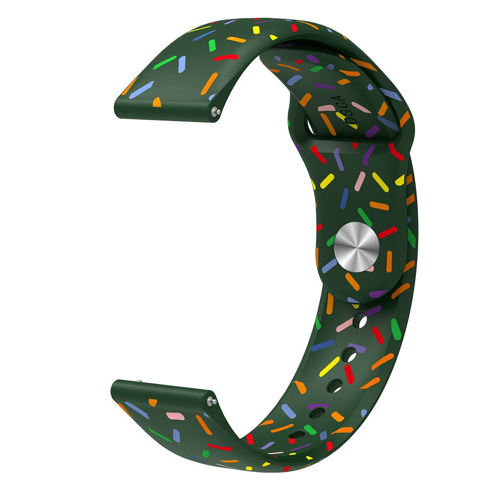 Helt Vildt Flot Silikone Universal Rem passer til Smartwatch - Grøn#serie_2