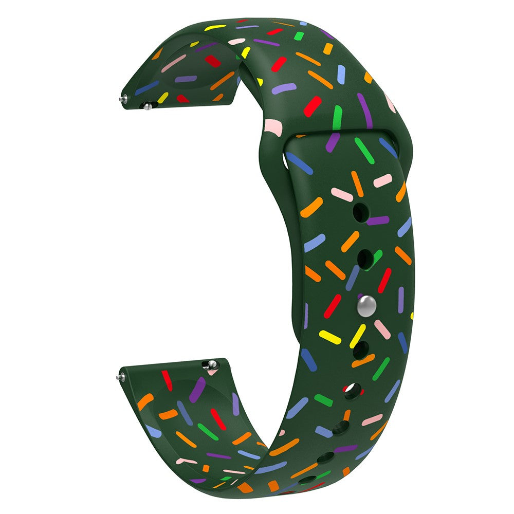 22mm Universal color dot silicone strap - Green#serie_2