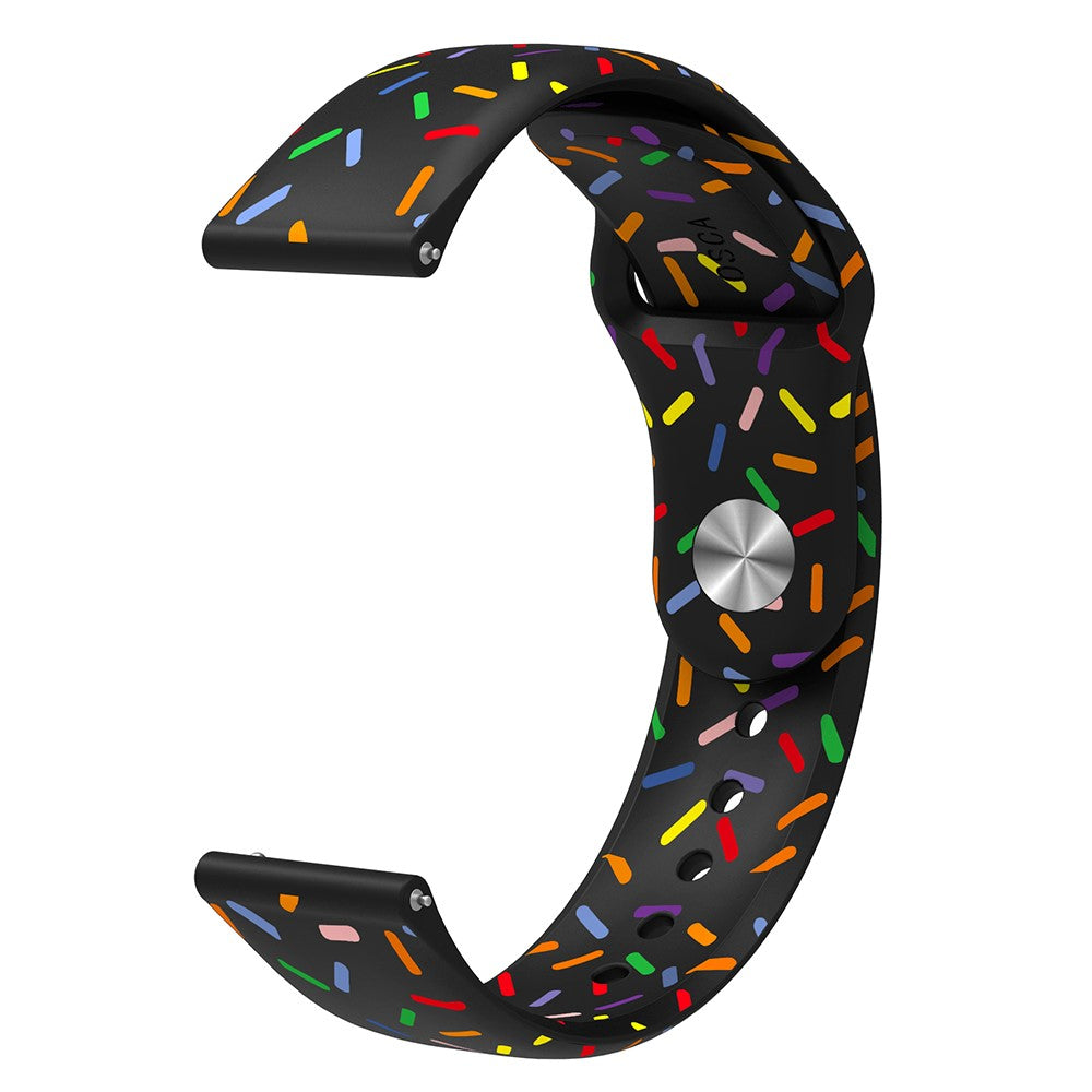 Helt Vildt Flot Silikone Universal Rem passer til Smartwatch - Sort#serie_5