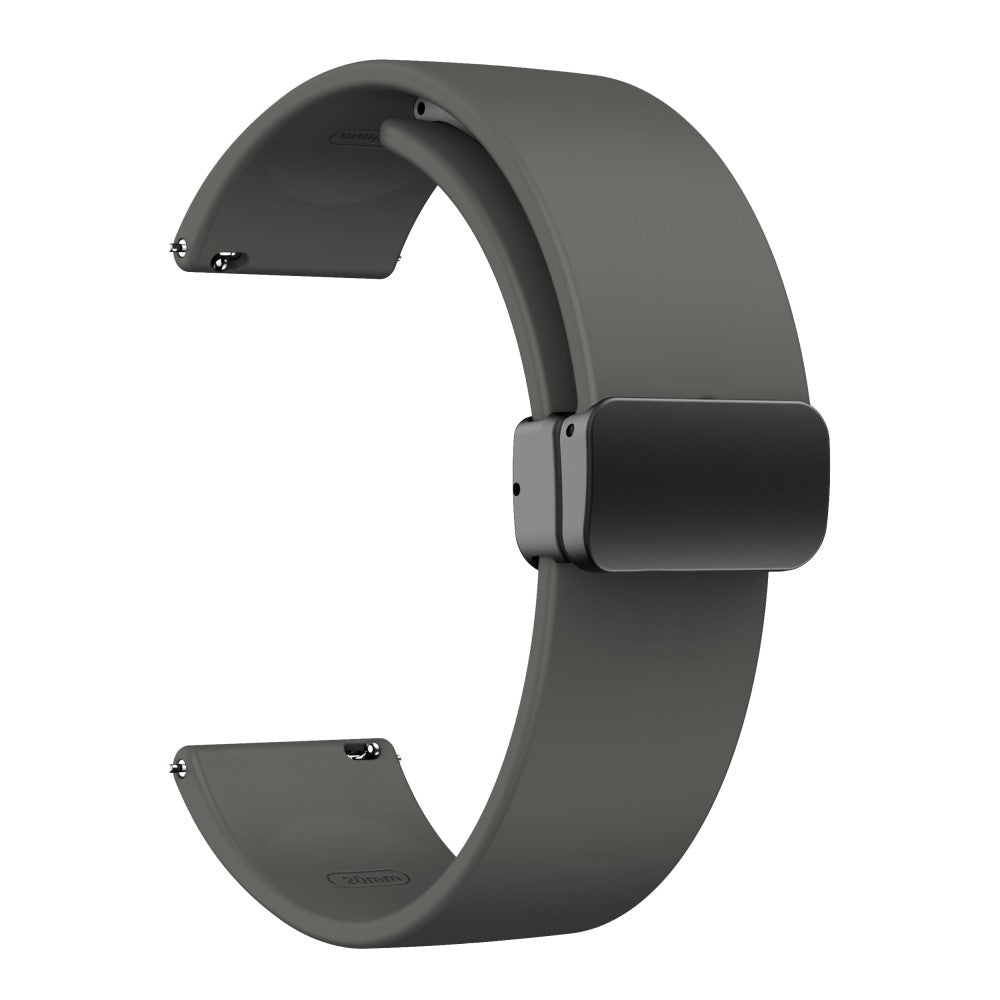 22mm Universal simple silicone strap with black buckle - Space Grey#serie_10
