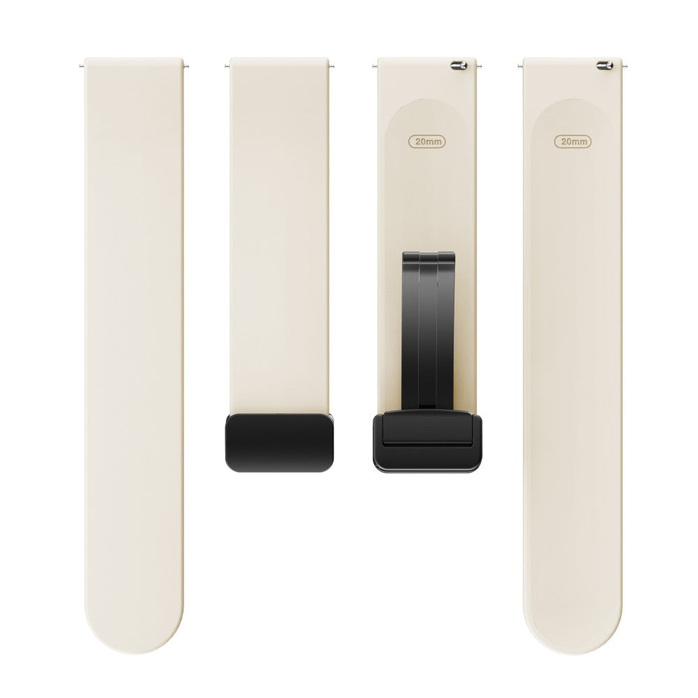 Mega Sejt Silikone Universal Rem passer til Smartwatch - Hvid#serie_12