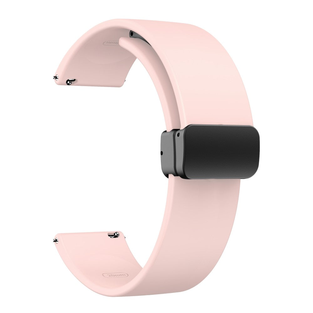 22mm Universal simple silicone strap with black buckle - Pink#serie_4