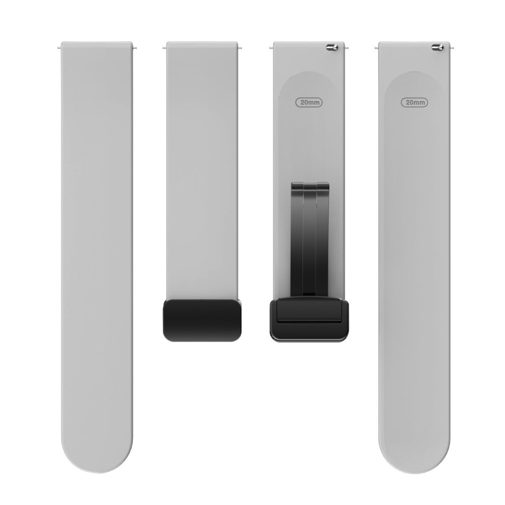 Mega Sejt Silikone Universal Rem passer til Smartwatch - Sølv#serie_9