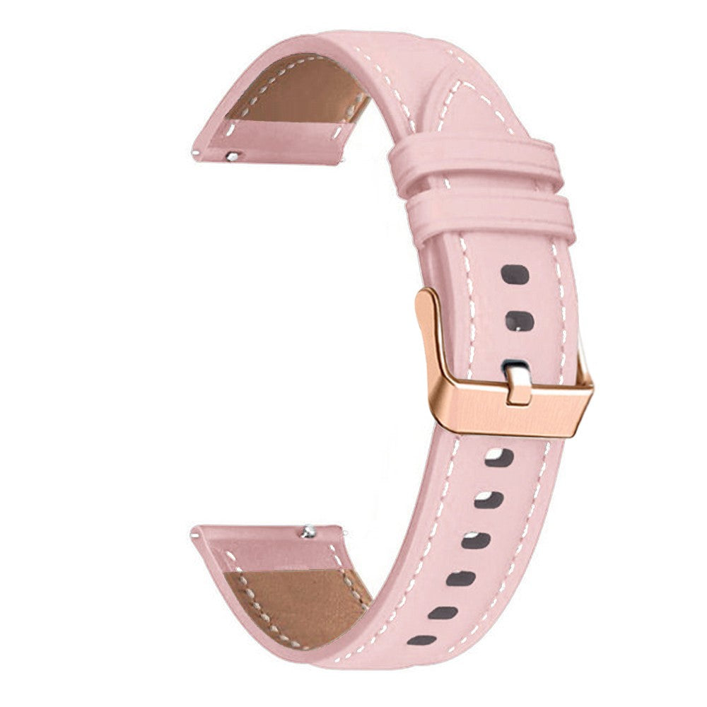 20mm Universal Genuine Cowhide leather strap with rose gold buckle - Pink#serie_3