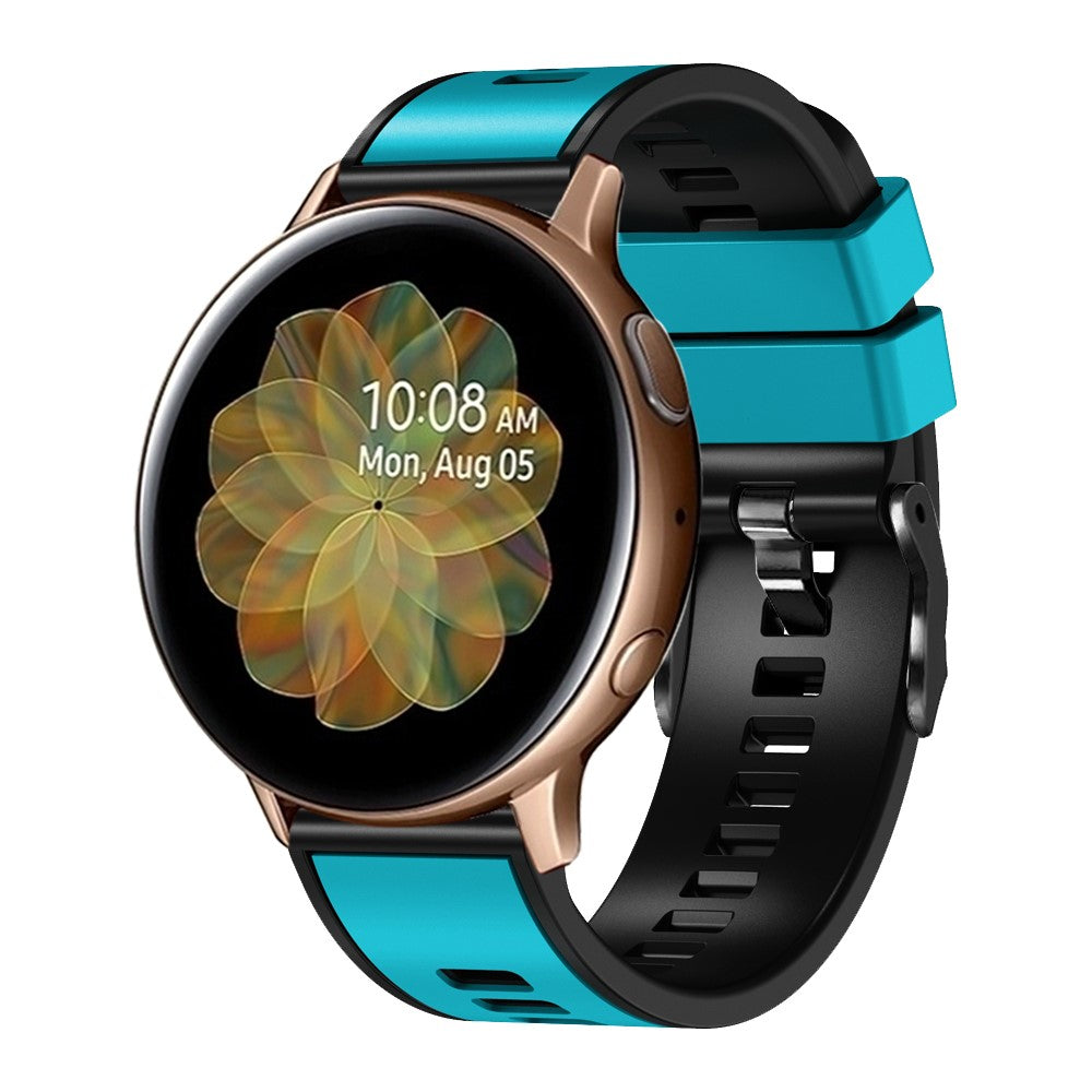 Glimrende Silikone Universal Rem passer til Smartwatch - Blå#serie_14