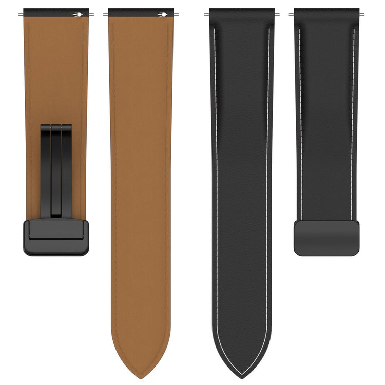 Super Fed Ægte Læder Universal Rem passer til Smartwatch - Brun#serie_5