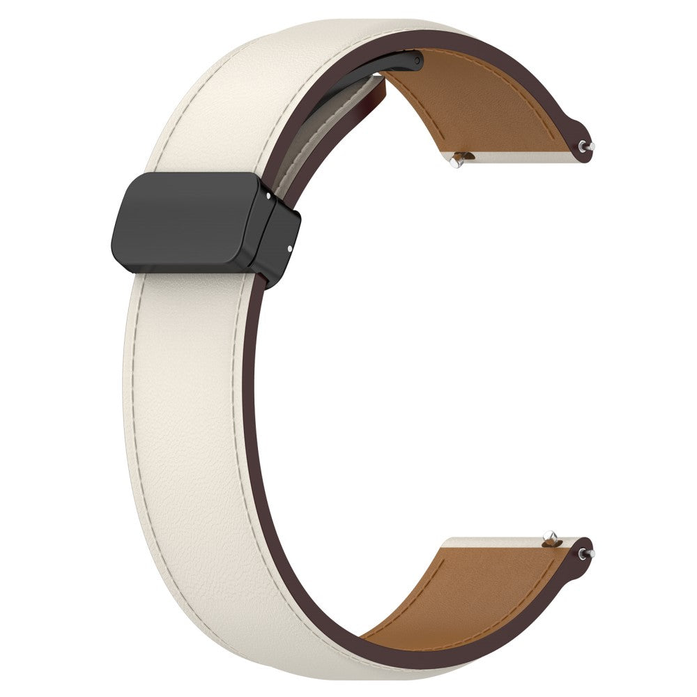 Helt Vildt Flot Ægte Læder Universal Rem passer til Smartwatch - Hvid#serie_5