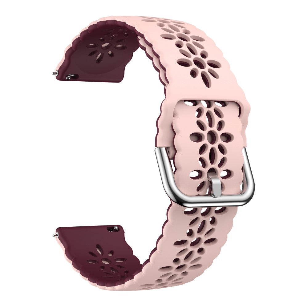 20mm Universal dual color flower hollow strap - Pink / Wine Red#serie_11