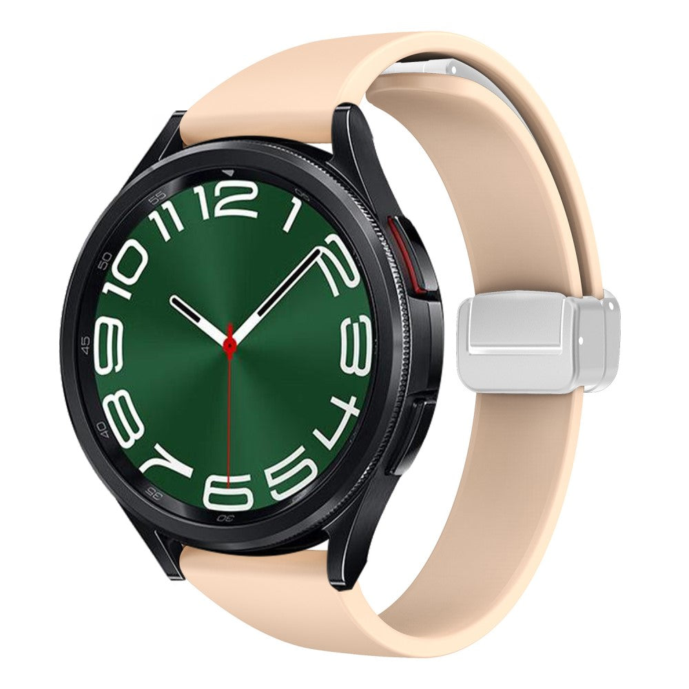 22mm Universal silicone sport strap with silver magnetic buckle - Pink#serie_4