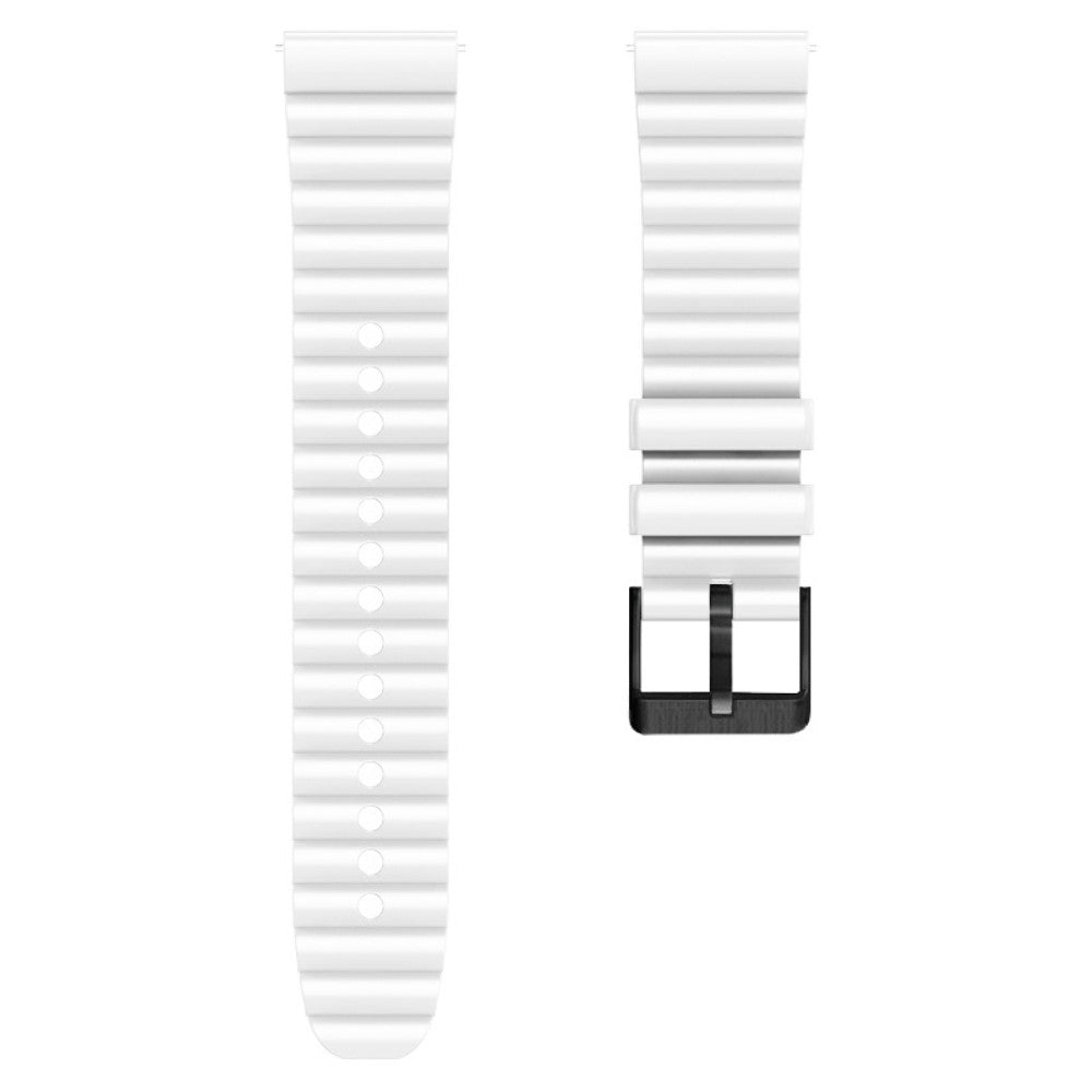 Super Fantastisk Metal Og Silikone Universal Rem passer til Smartwatch - Hvid#serie_2