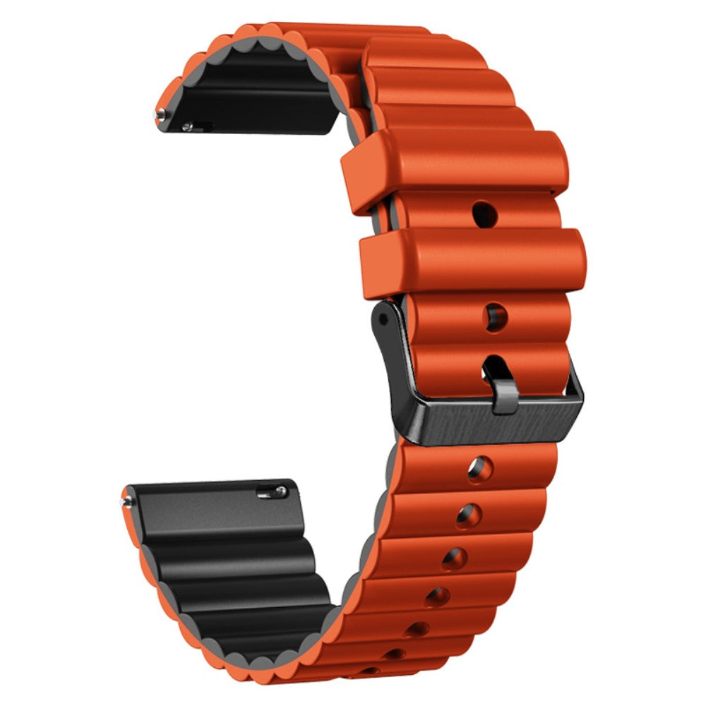Super Fantastisk Metal Og Silikone Universal Rem passer til Smartwatch - Orange#serie_3